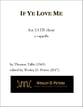 If Ye Love Me SATB choral sheet music cover